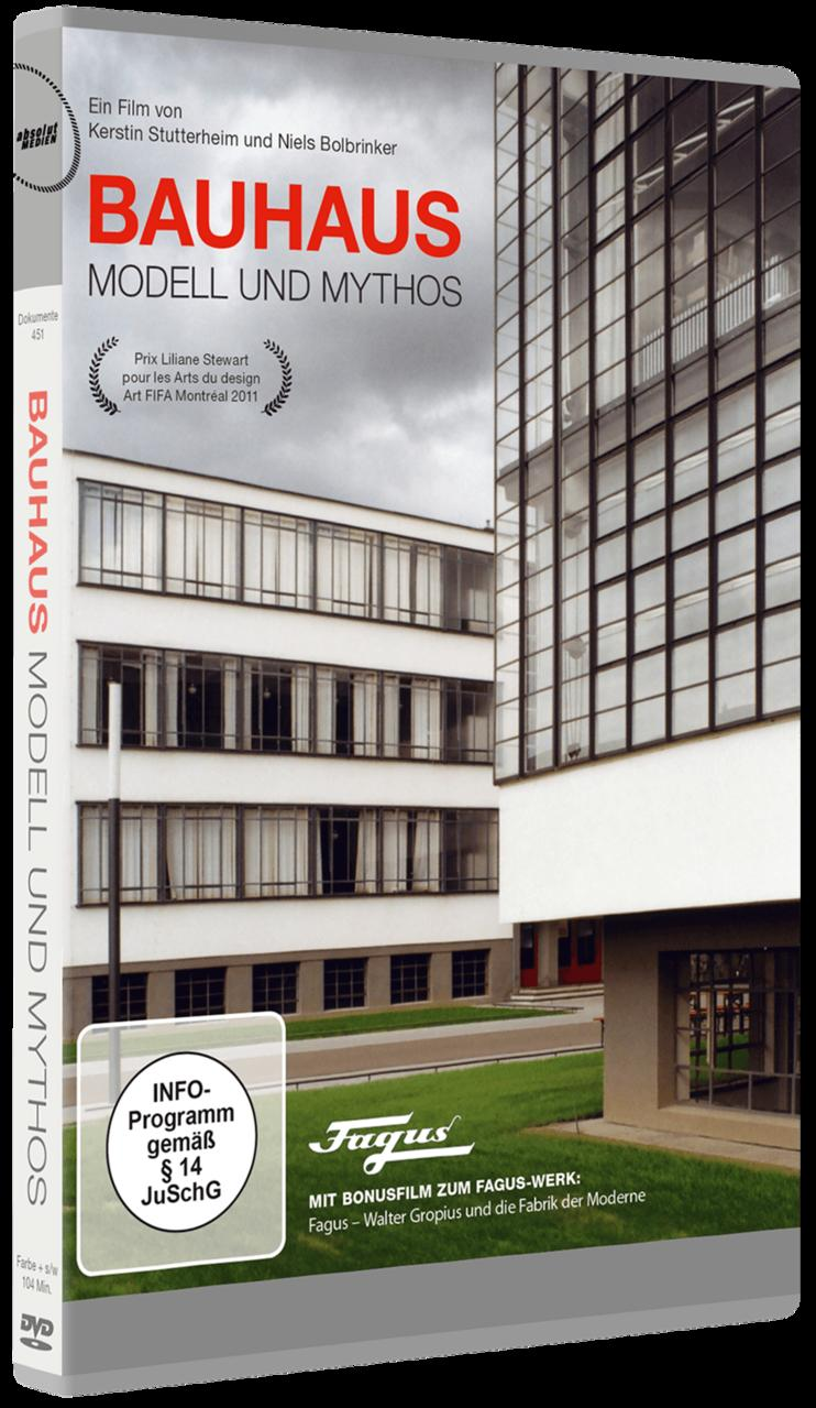 DVD-Cover. Modernes Gebäude. Titel: Bauhaus, Modell und Mythos.