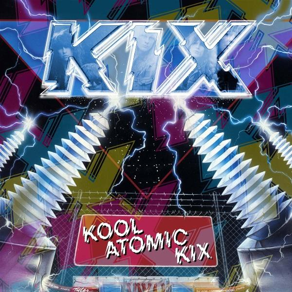 Albumcover mit E-Gitarre und Blitzen. Text: Kool Atomic Kix.