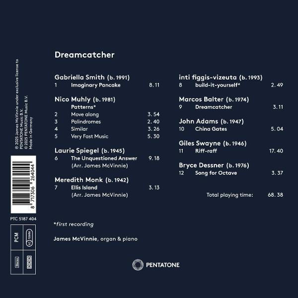 Albumcover mit einer Liste von Kompositionen, darunter Imaginary Pancake, Dreamcatcher und mehr.