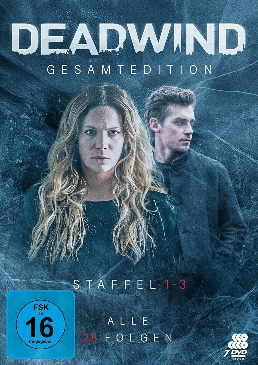 Box-Set-Cover für 'Deadwind', mit zwei Personen und Text.