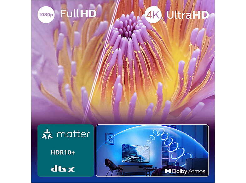 PHILIPS 85PUS8500 LED Ambilight TV (Flat, 85 Zoll / 215 cm, UHD 4K, SMART TV, Ambilight)