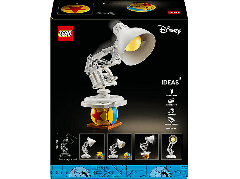 Lego Ideas 21357 Disney Pixar Luxo Jr. Bausatz, Mehrfarbig