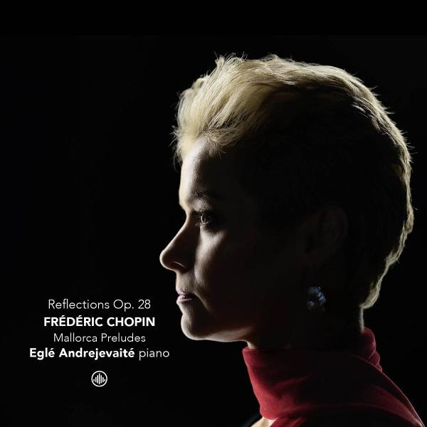 Profil einer Frau mit blonden Haaren auf dem Albumcover. Text: Reflections Op. 28 von Chopin.