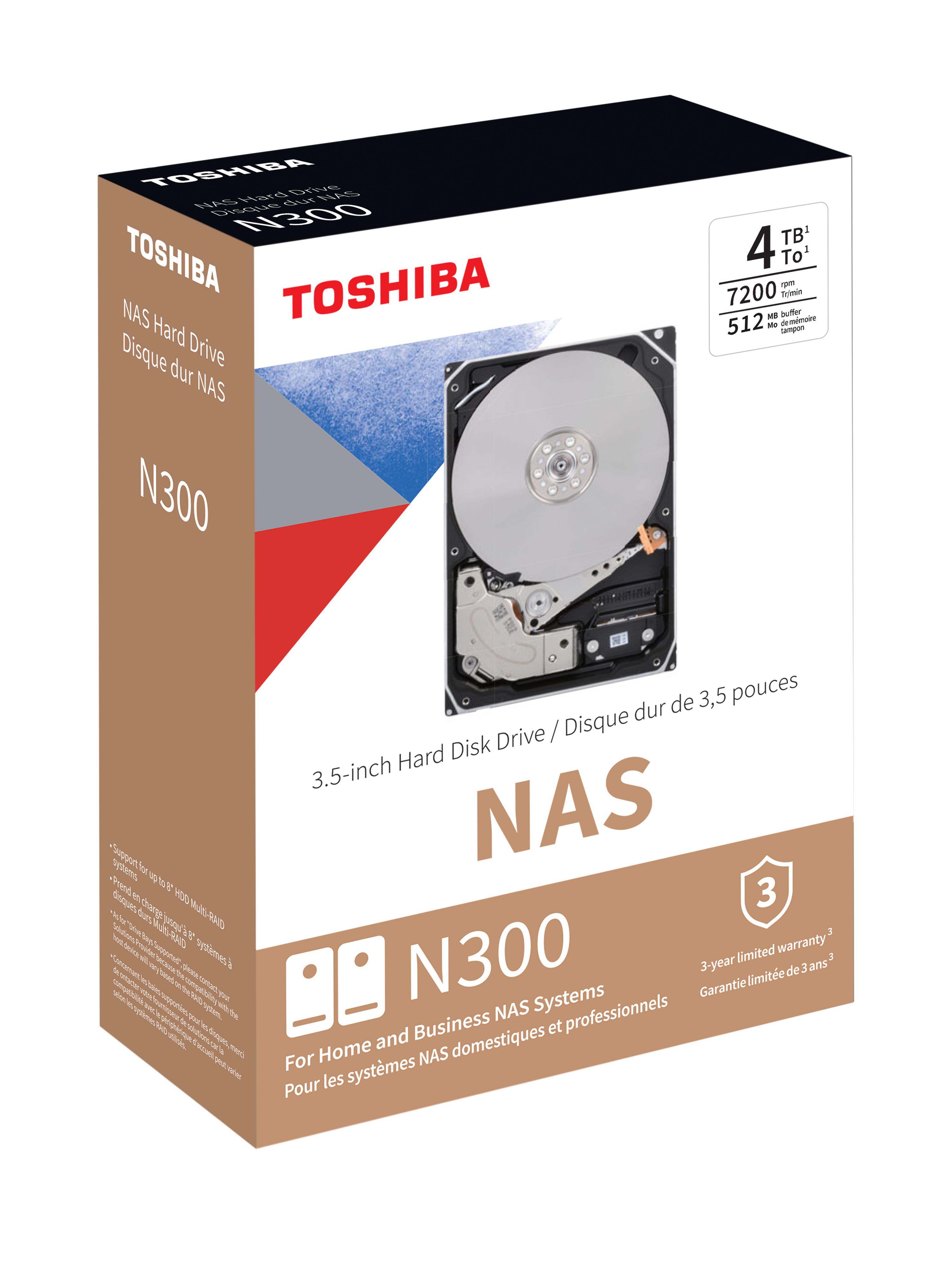 Toshiba Festplattenbox, Modell N300. NAS und 4 TB Kapazität.