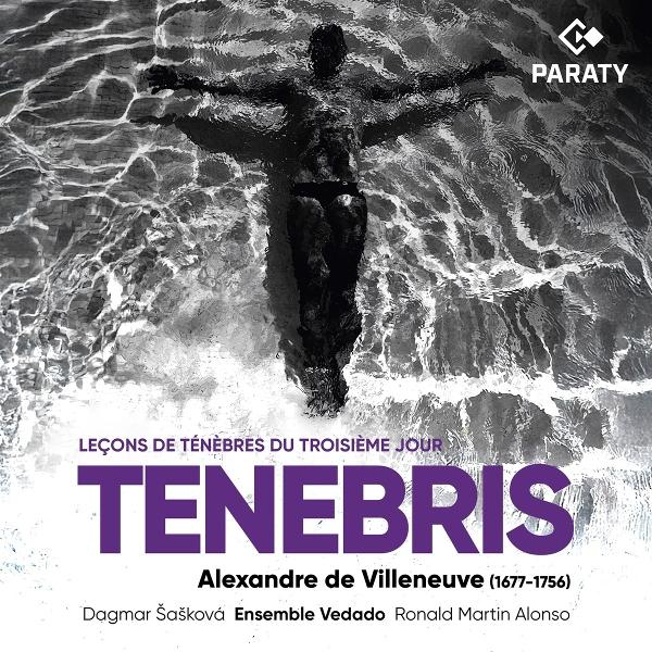 CD-Cover mit Text: Tenebris, Leçons de Ténèbres du Troisième Jour. Zeigt eine Person im Wasser.