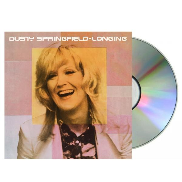 Albumcover mit einer lächelnden Frau und Text 'Longing' und 'Dusty Springfield'.