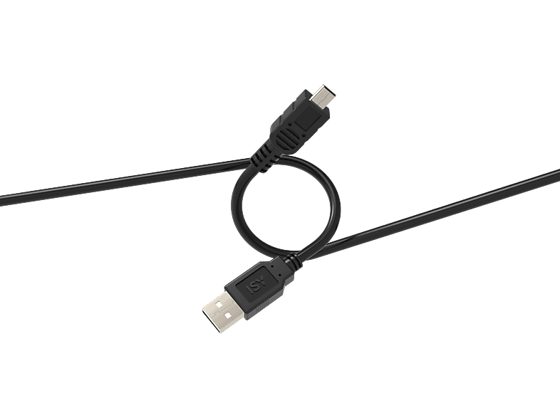 ISY IUC 1009 USB-A auf Mini USB 2.0 Kabel, Schwarz