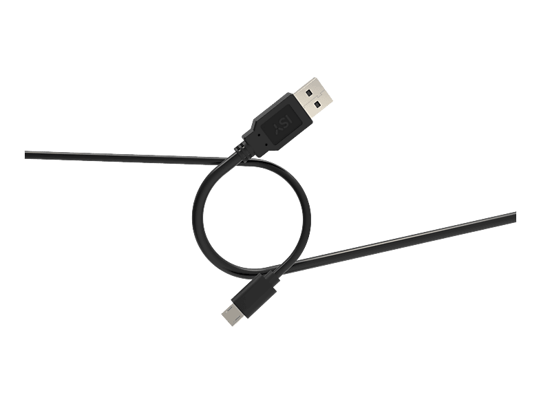 ISY IUC 1017 USB-A auf Micro USB 2.0 Kabel, Schwarz