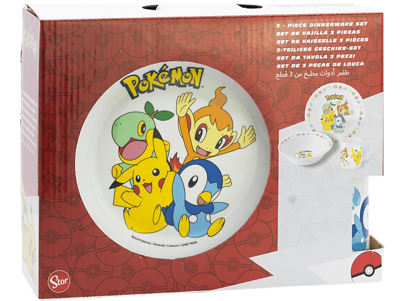 Pack Merchandising - Sherwood Set vajilla infantil Pokémon, Plato+Cuenco+Taza