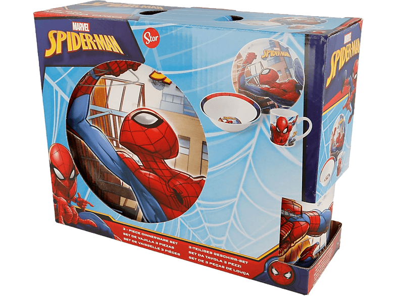 Pack Merchandising - Sherwood Set vajilla infantil Spiderman, Plato+Cuenco+Taza