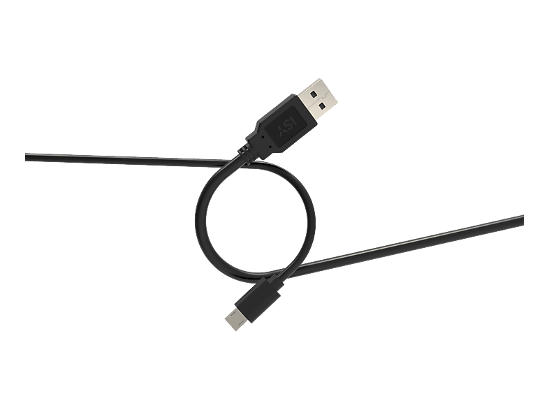 ISY IUC 1016 USB-A auf Micro USB 2.0 Kabel, Schwarz
