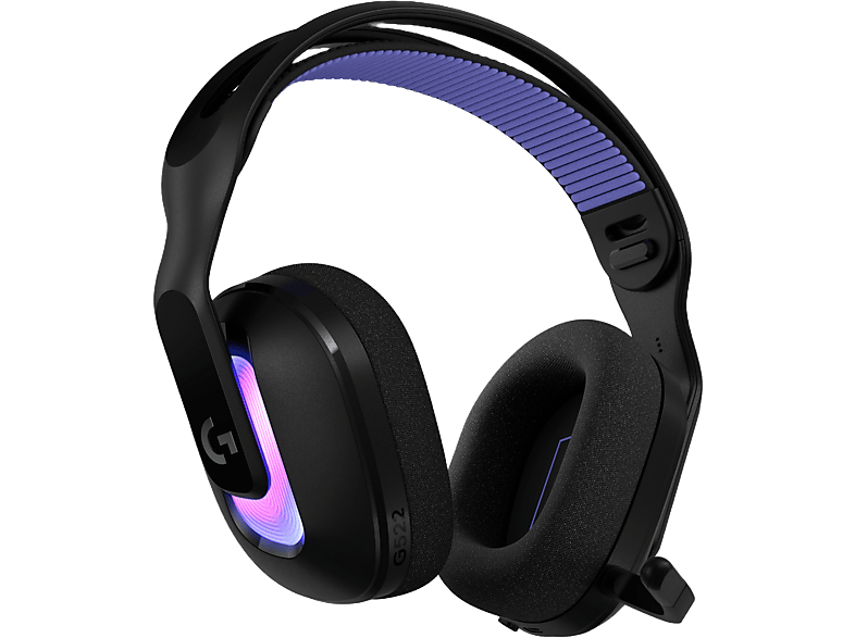 Logitech G G522, RGB, Personalizable, Lightspeed/Bluetooth/USB, Micrófono extraíble, Transductores ProG, PC/Mac/PS5, Negro
