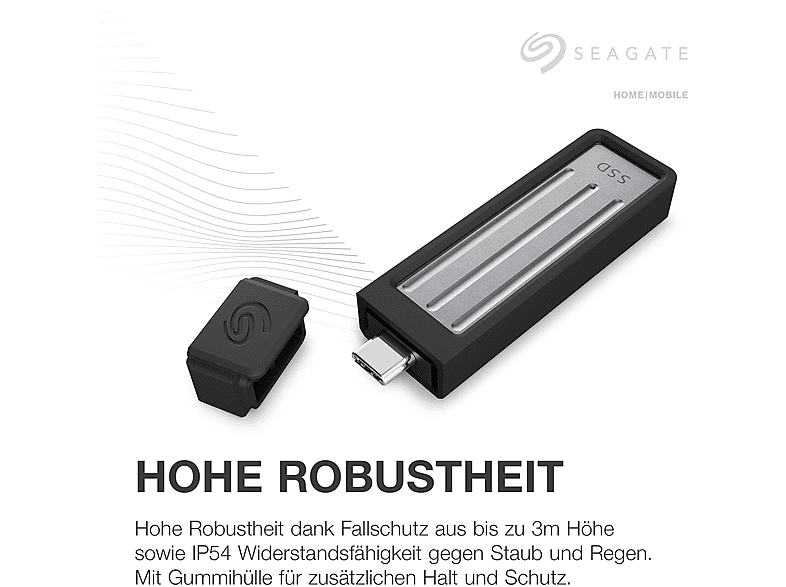 Thumbnail - SEAGATE Ultra Compact SSD, 1 TB extern, Dunkelgrau