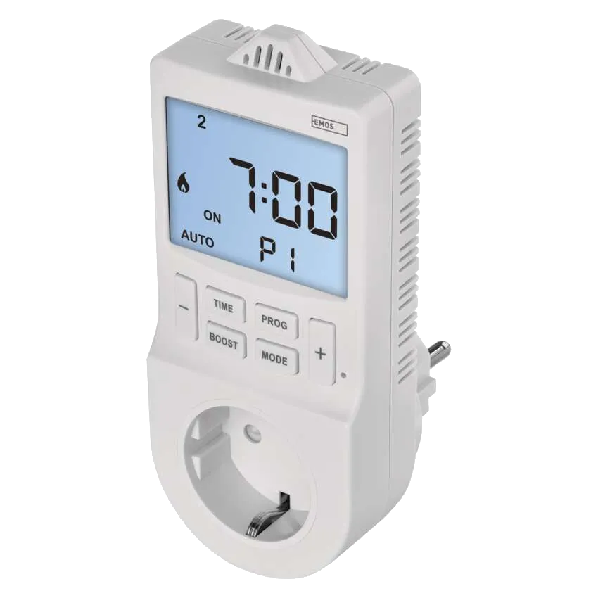 EMOS 2 az 1-ben konnektor, digitális termosztát időzítő funkcióval (P5660SH)