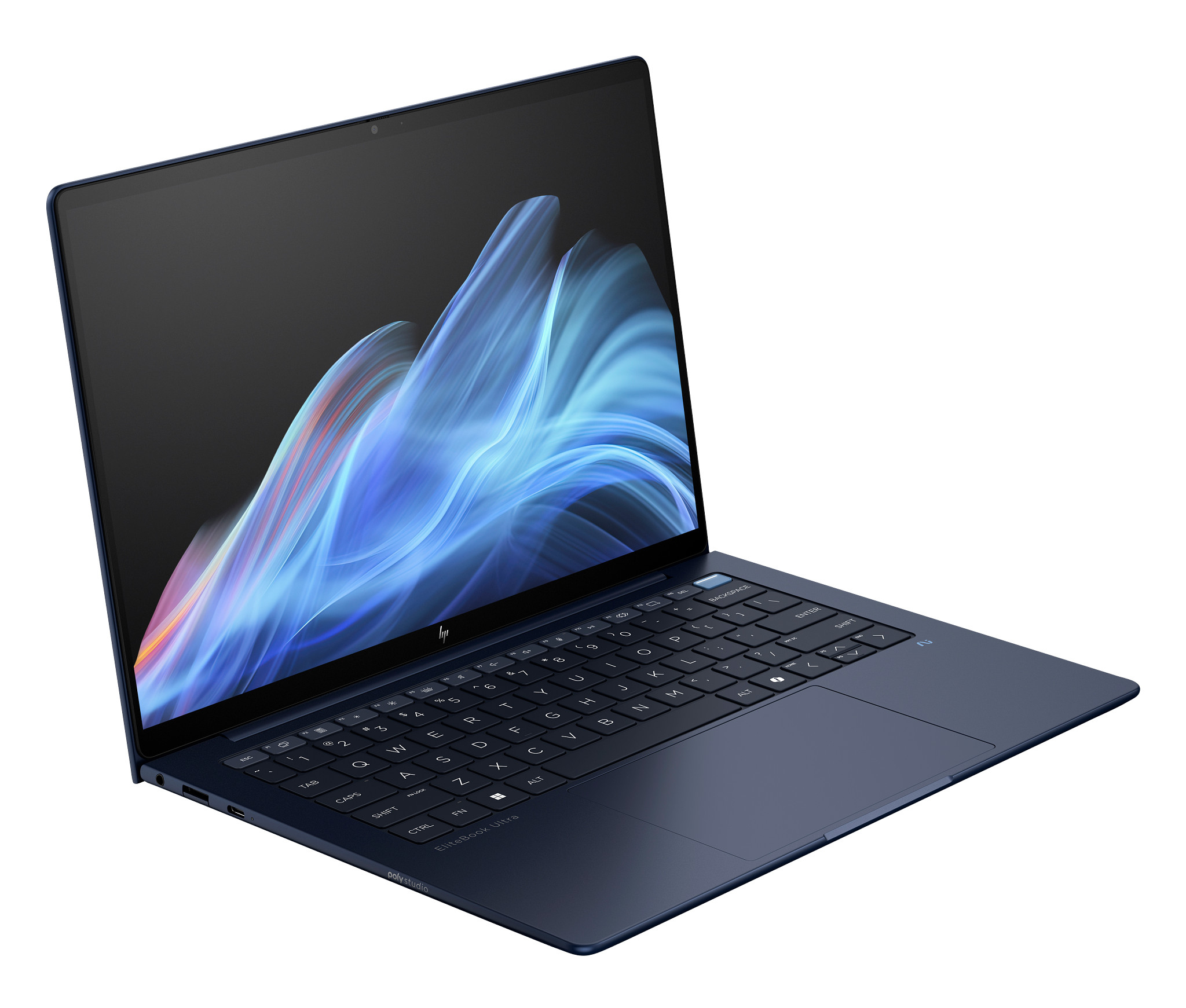 Laptop mit offenem Bildschirm, der eine Oberfläche zeigt. Die Tastatur ist sichtbar.