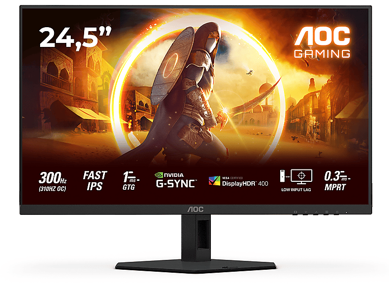 AOC 25G4SRE 24,5 Zoll  Full-HD  Gaming Monitor  0,3 ms Reaktionszeit 310 Hz 