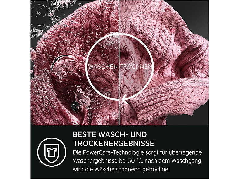 AEG LWR8E80610 8000 PowerCare Waschtrockner (11 kg / 7 kg, 1550 U/Min., freistehend, Weiß) — Foto 3 von 5