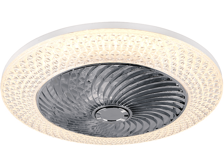 Plafoniera ventilatore Reality Aarhus Led, Cromo