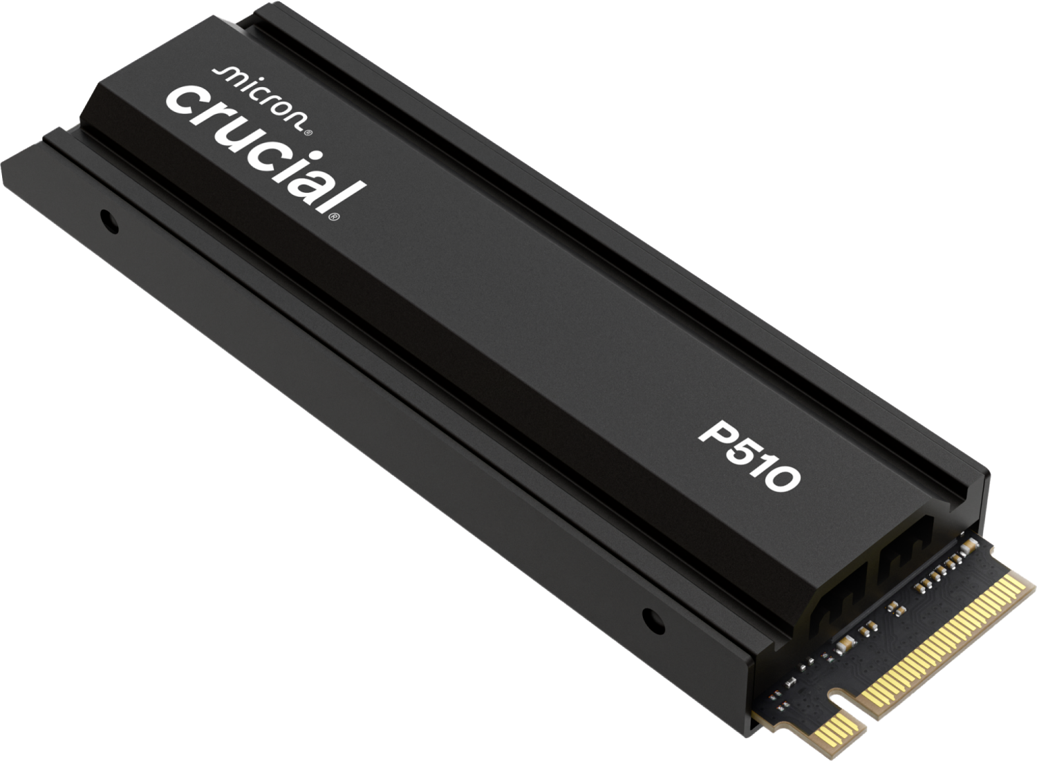 Schwarze SSD mit Markennamen und P510-Aufschrift.