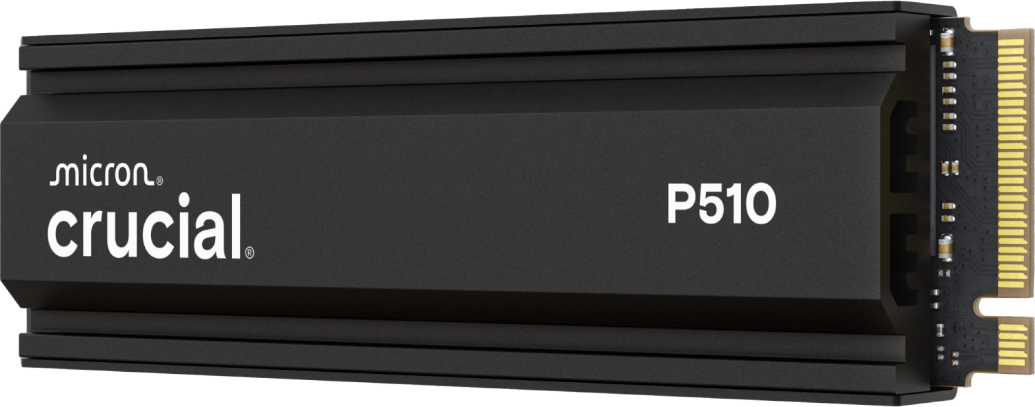 Schwarze SSD mit Markennamen und P510-Aufschrift.