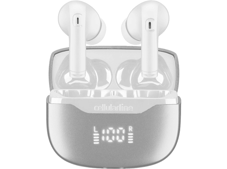 Cellularline Key Pro Enc Led Ekran Tws Kulaklık Beyaz