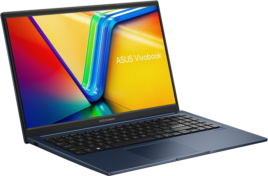 Nyitott laptop, oldalsó nézet, a képernyőt és a billentyűzetet mutatja.