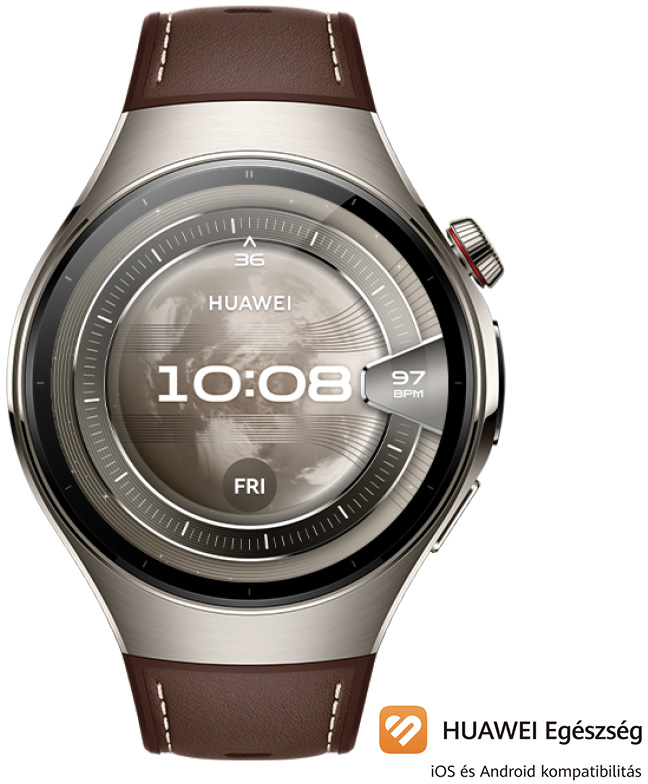 HUAWEI Watch 5 okosóra, 46mm, barna (55020EVY)