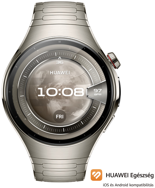 HUAWEI Watch 5 okosóra, 46mm, titán (55020EVW)