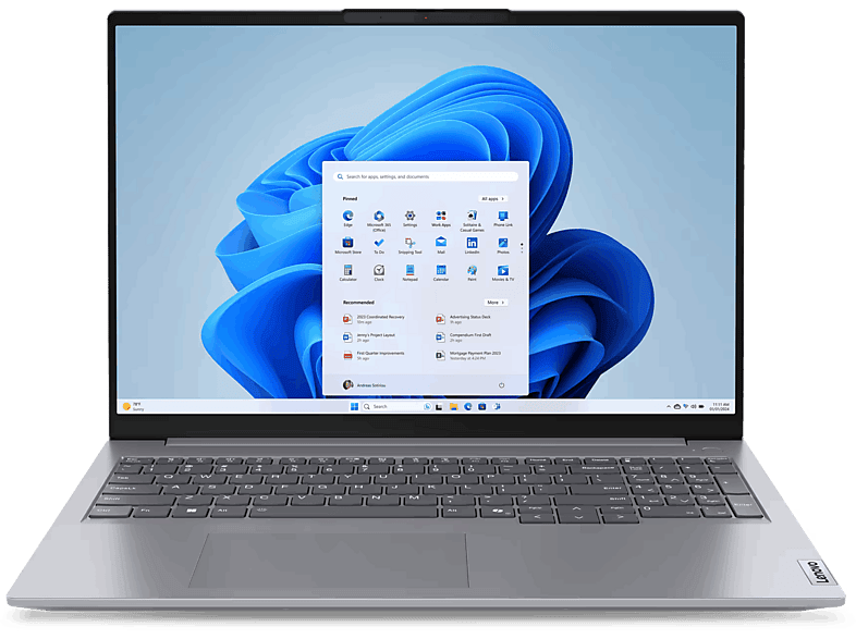 Lenovo ThinkBook 16 G7 ARP Profesional, 16 WUXGA,AMD Ryzen™ 5 7535HS, 16GB RAM, 512GB SSD, AMD Radeon™ 660M Graphics, W11 Pro, Gris
