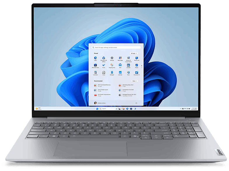 Portátil - Lenovo ThinkBook 16 G8 IAL Profesional, 16" WUXGA, Intel® Core™ Ultra 5 225U, 16GB RAM, 512GB SSD, UHD Graphics, Windows 11 Pro, Gris
