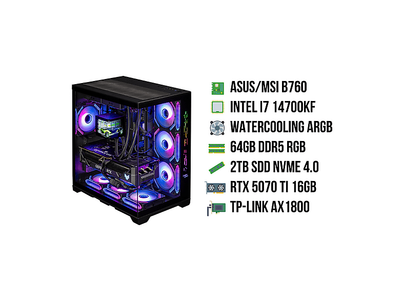 EXTREMEGAMER PORTAL EDITION | Intel Core i7-14700KF - 64 GB - 2 TB