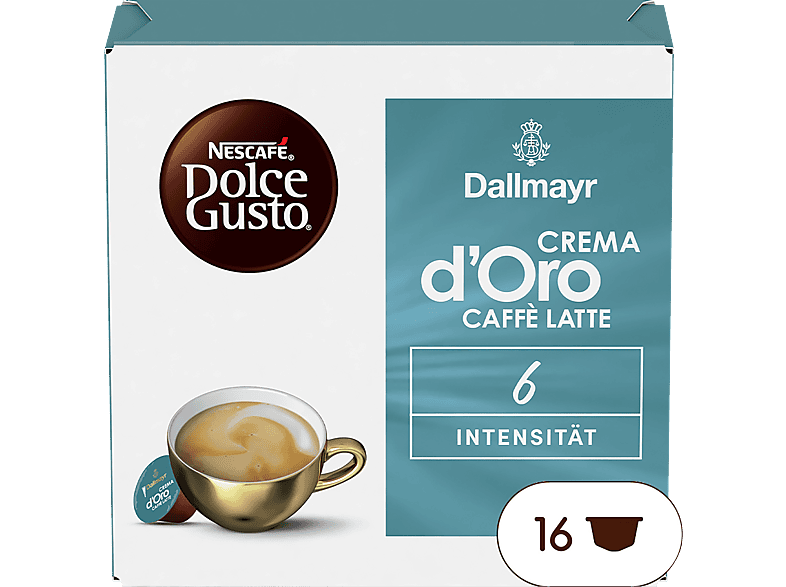Dolce Gusto Dòro Cafe Latte Kaffeekapseln, 16 Stück, Kompatibles System: Nescafé Dolce Gusto
