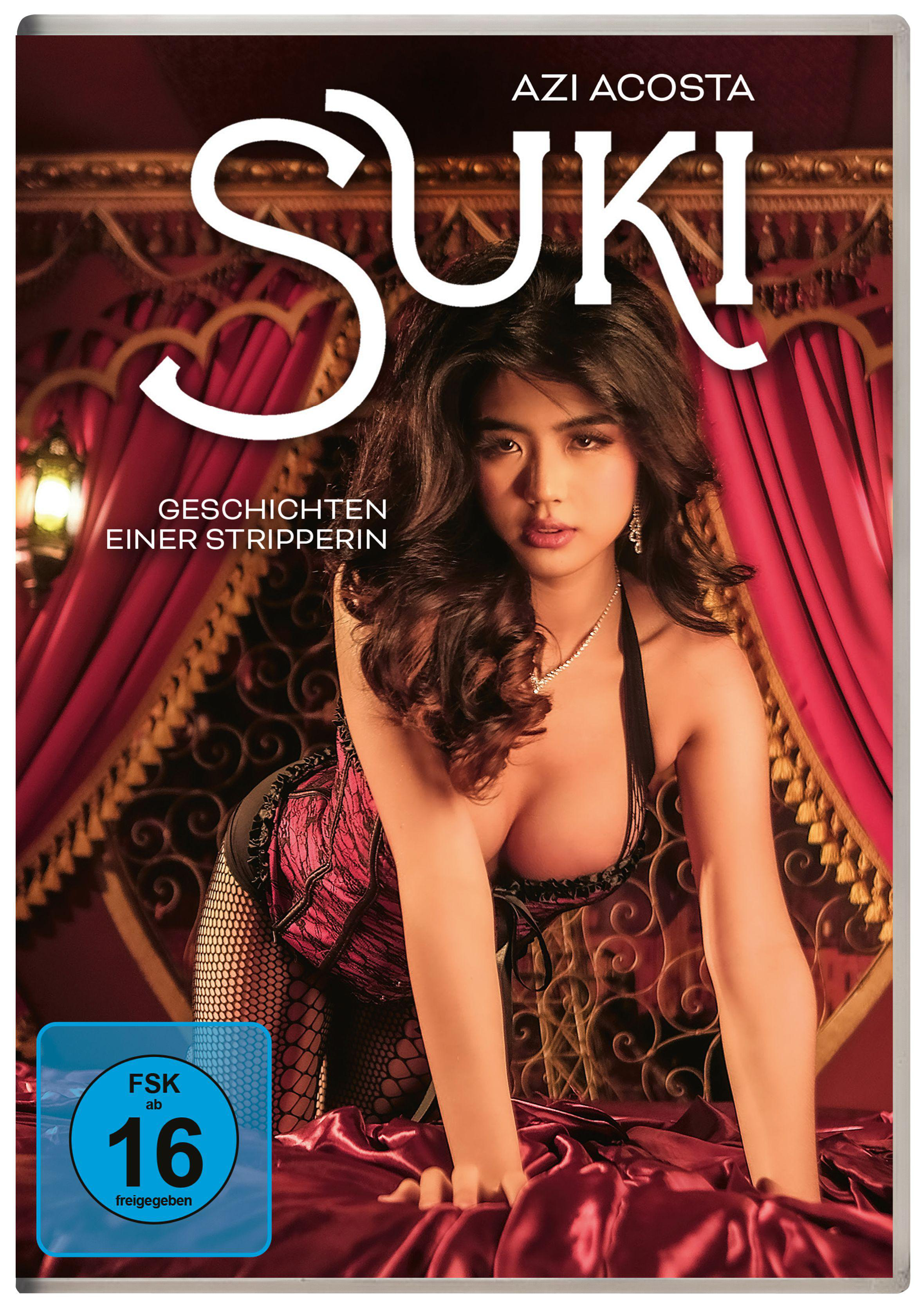 Eine Frau lehnt sich auf einem Bett im Dessous, ein Filmcover.