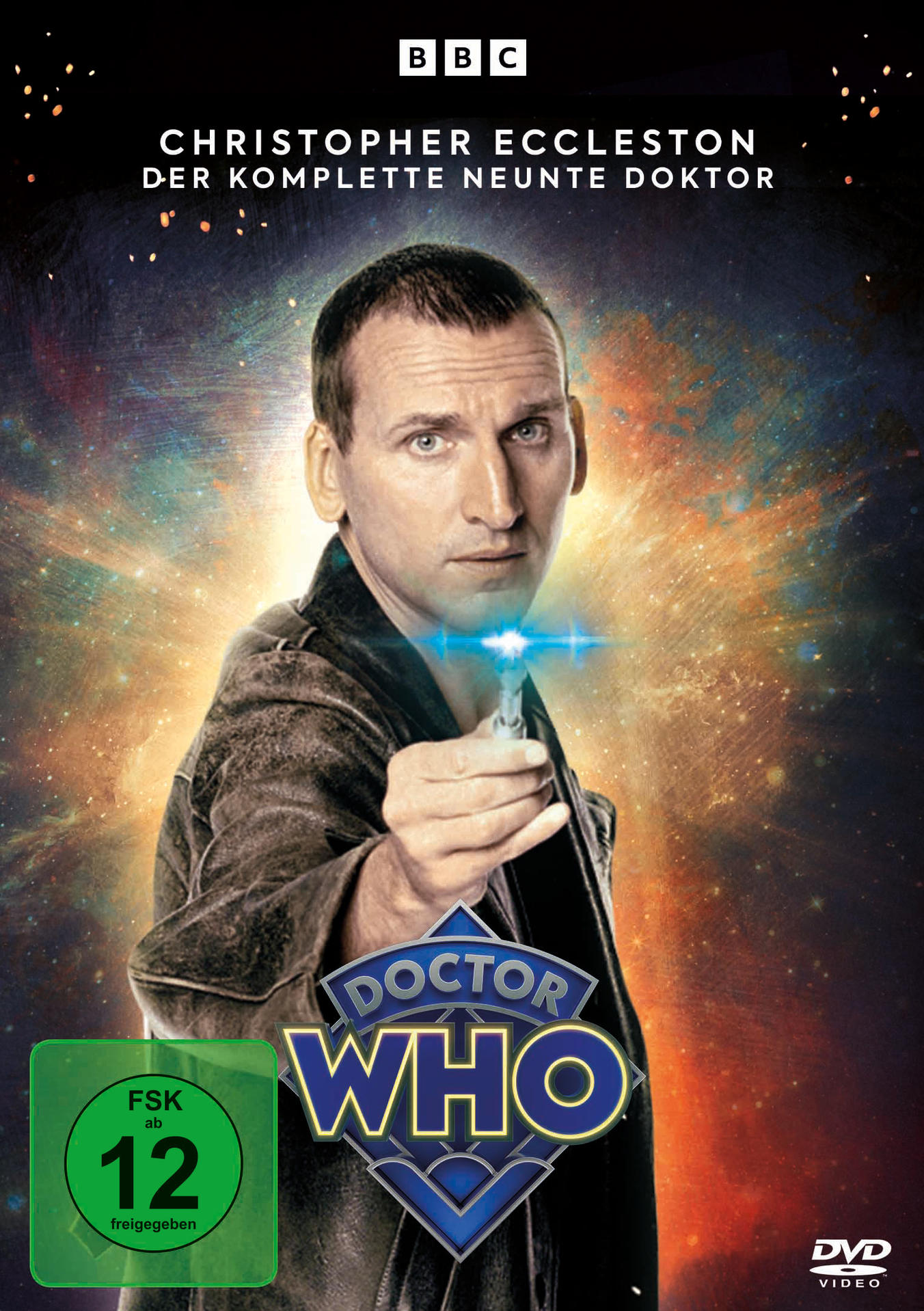 DVD-Boxset für Doctor Who mit Christopher Eccleston auf dem Cover.