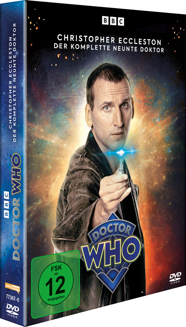 Rückseite einer Doctor Who DVD-Box mit Bildern von Charakteren und Text.
