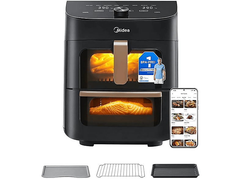Friggitrice AD Aria Midea Mad1100Dadk Doppio Basket