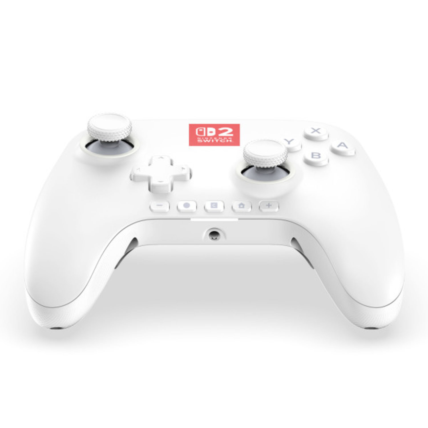Une manette Nintendo Switch blanche avec des boutons.