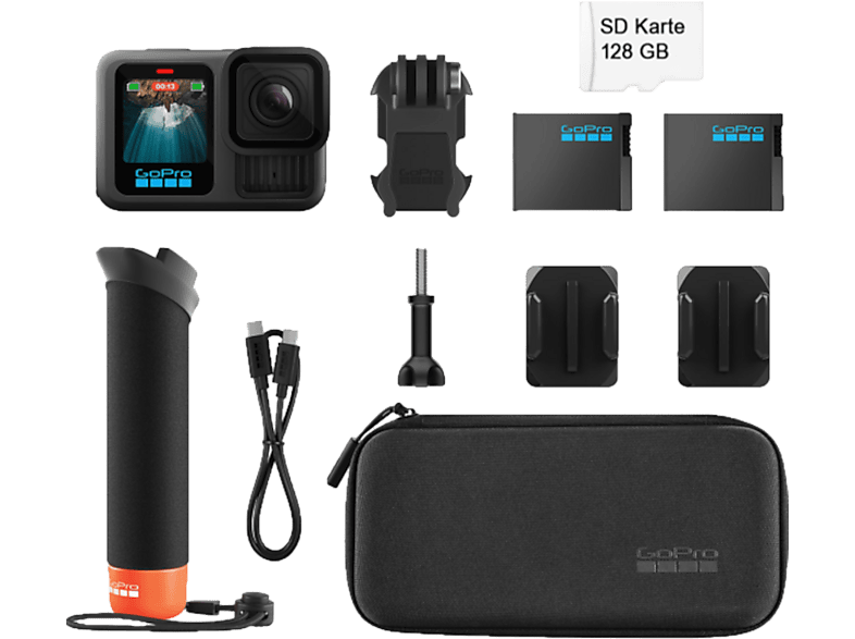 GOPRO HERO 13 Accessory Hard Bundle 128GB Actioncam , WLAN, Touchscreen