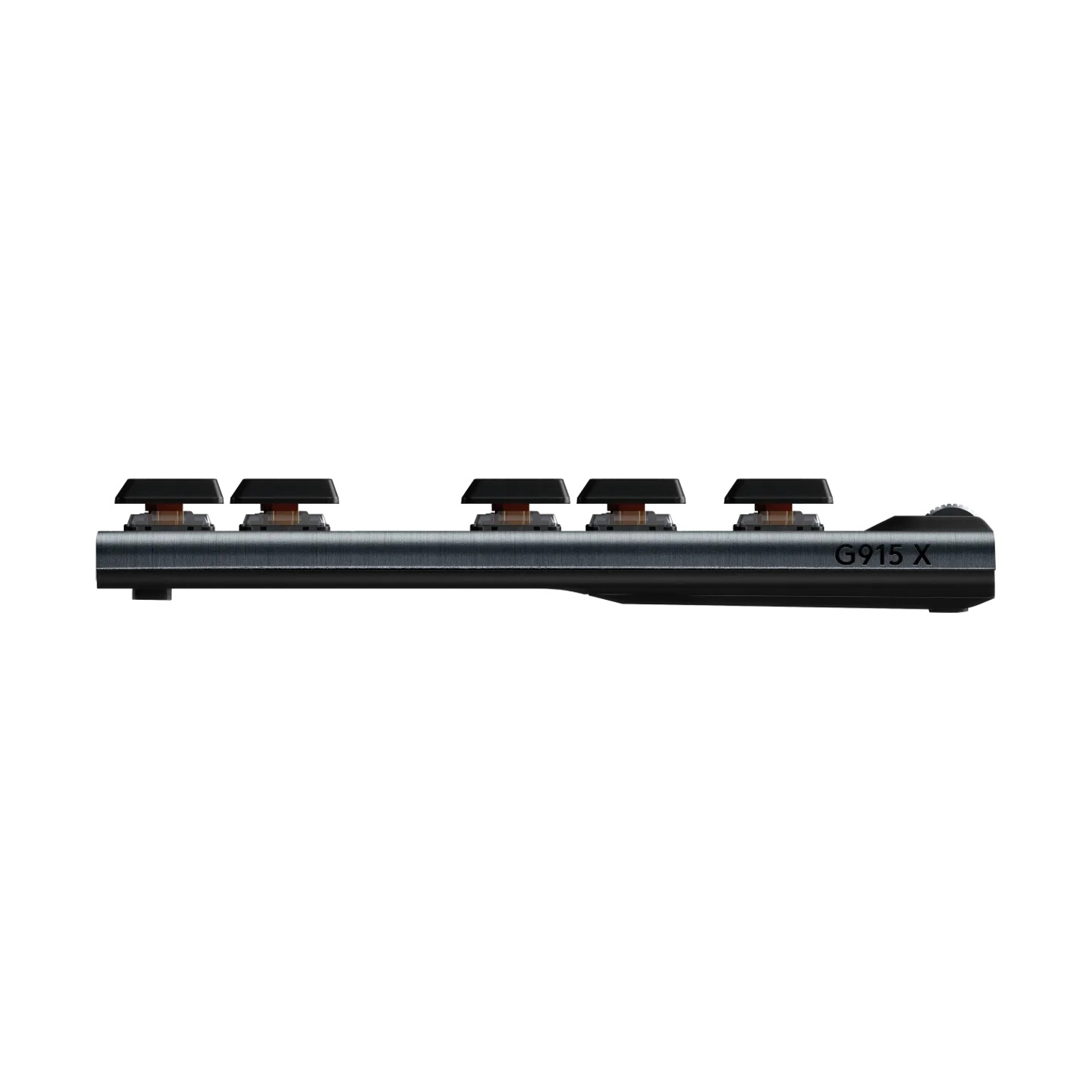 Base tastiera nera con tasti, etichetta G915 X.