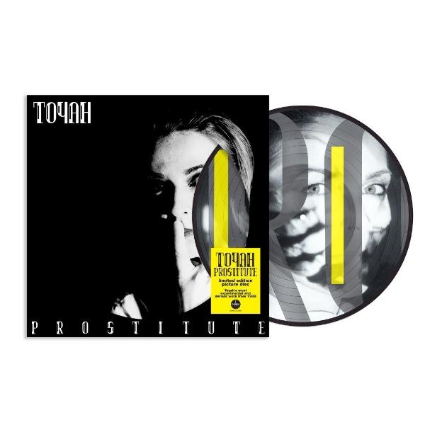 Toyah 'Prostitute' Albumcover, mit Picture Disc. Schwarz und Gelb.