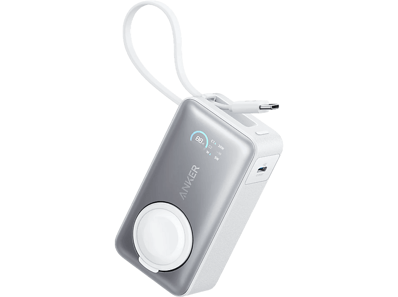 ANKER MagGo 10000mAH 35W Apple Watch Uyumlu Taşınabilir Şarj Cihazı Beyaz