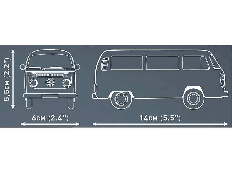 Thumbnail - COBI VW T2B Bus Bausatz, Mehrfarbig