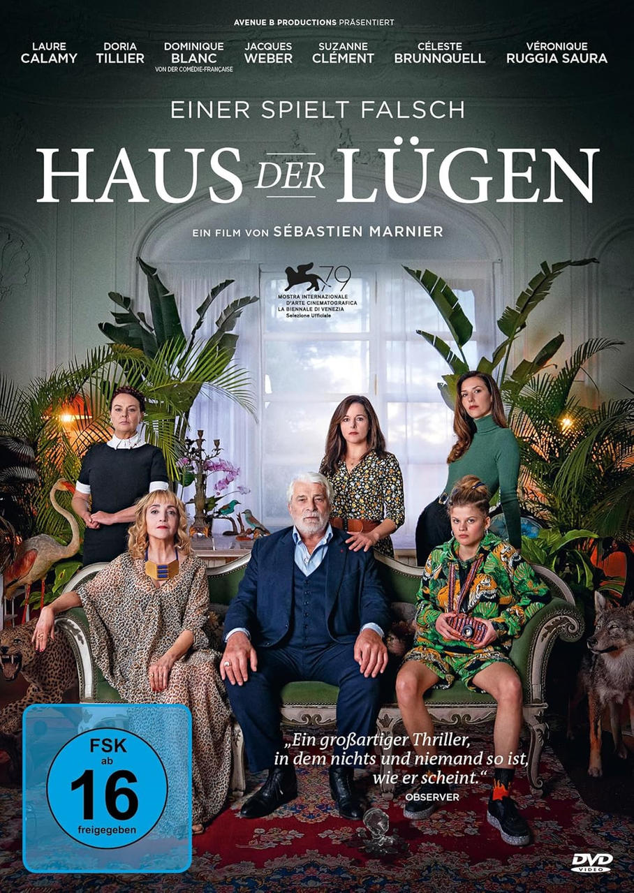 Filmcover mit sechs Personen und Pflanzen. Der Hintergrund ist dunkel mit einem Grünton.
