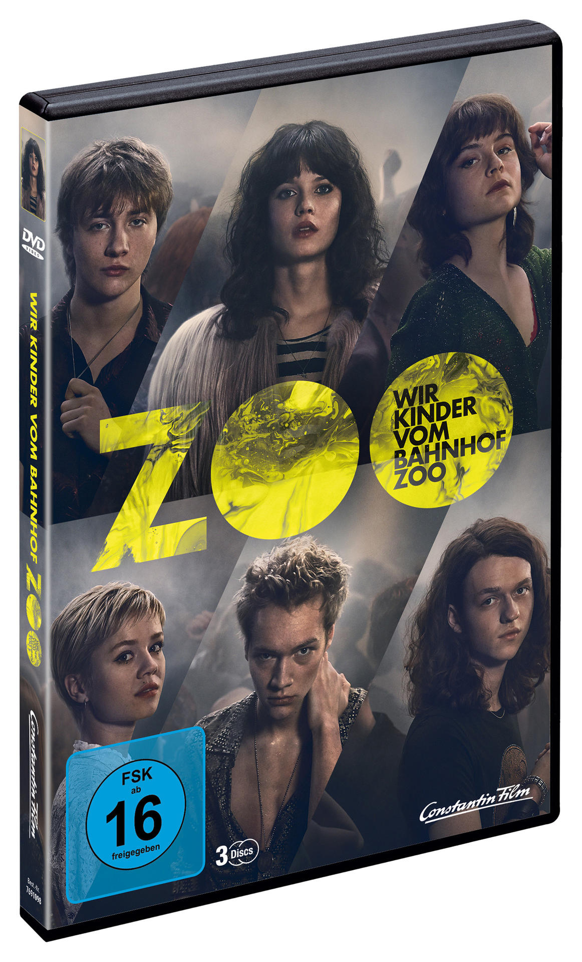 Eine DVD-Hülle mit einem Filmplakat mit mehreren Personen.