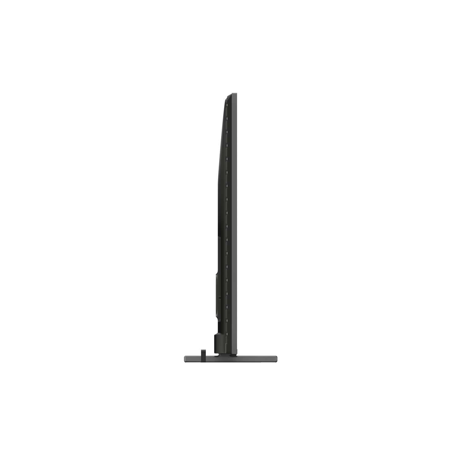 Black Philips TV, side view, on a white background.