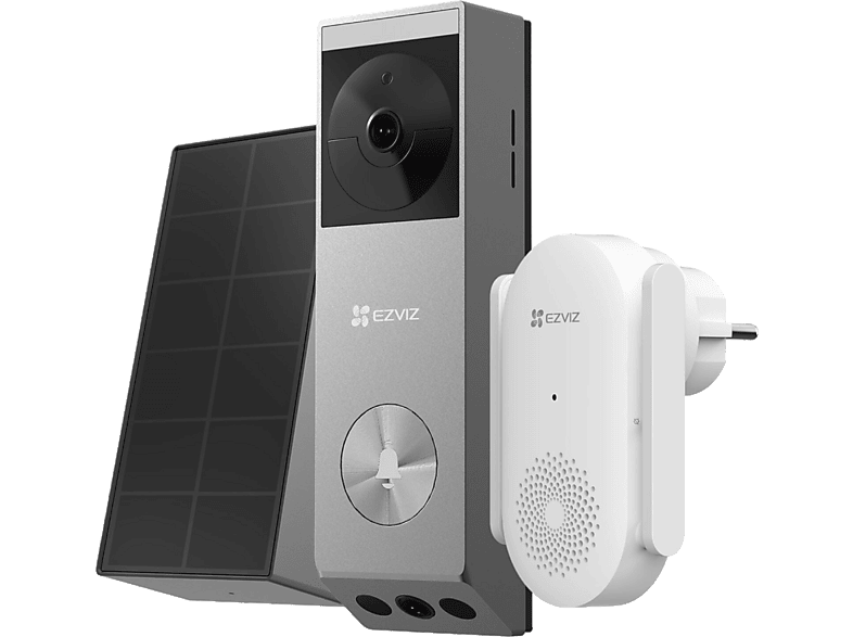 Ezviz EP3x Pro Draadloze Dual Lens Video Deurbel Bundel met Chime en Zonnepaneel