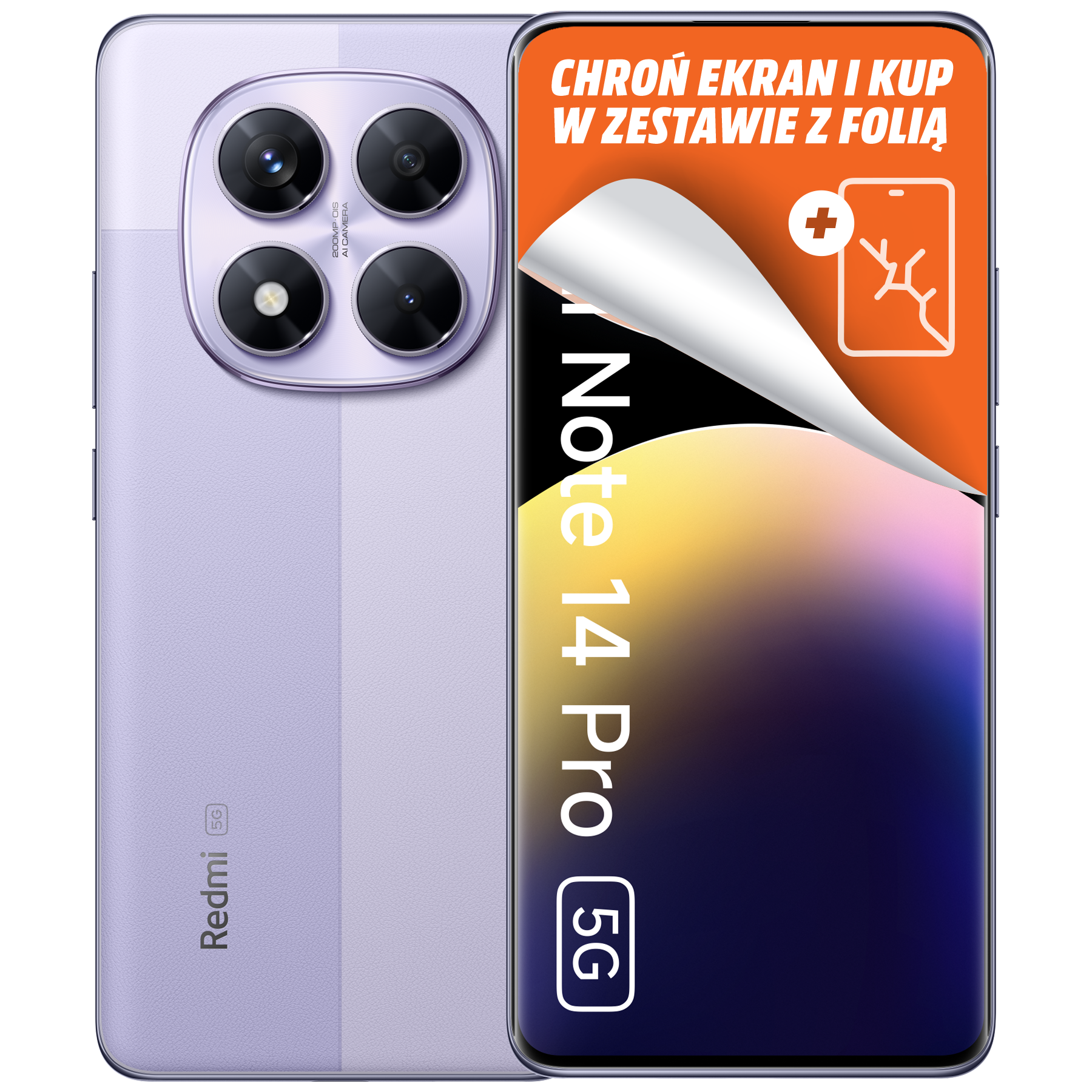 Smartfon XIAOMI Redmi Note 14 Pro 5G 8/256GB Fioletowy (Lavender
