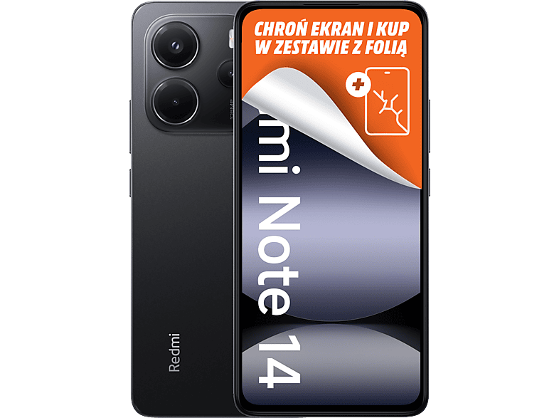 スマートフォン本体 Xiaomi Redmi Note 14 6GB/128GB .Black Xiaomi Redmi Note 14 6/128GB Midnight Black - Smartfony i