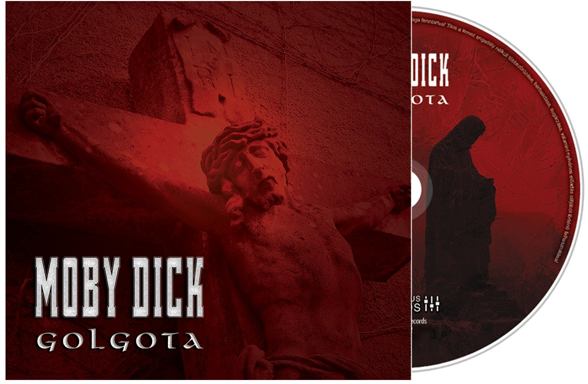 Moby Dick Golgota album CD borítója, Jézussal a kereszten és vörös tónusokkal.