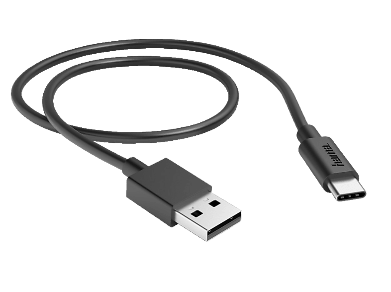 HAMA USB-Typ-A auf USB-Typ-C, Ladekabel, 0,5 m, Schwarz